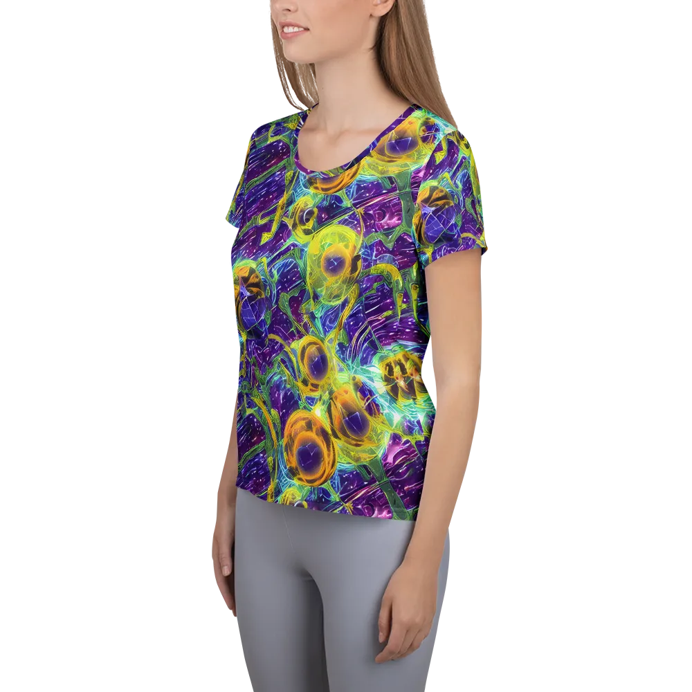 Electric Nectar on Women's Athletic T-Shirt — Left