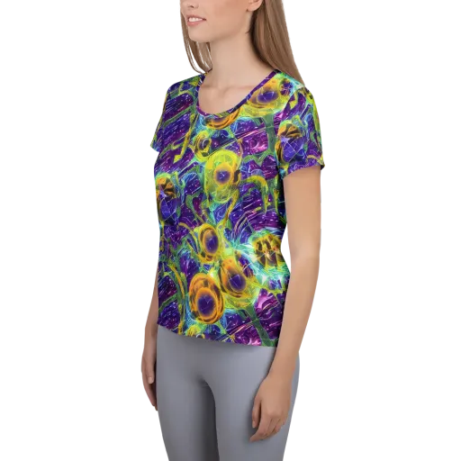 Electric Nectar on a Women's Athletic T-Shirt