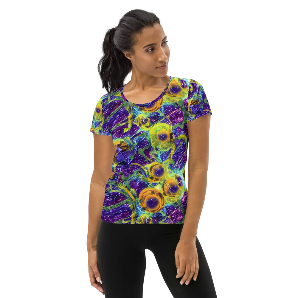 Electric Nectar on Women's Athletic T-Shirt — Front