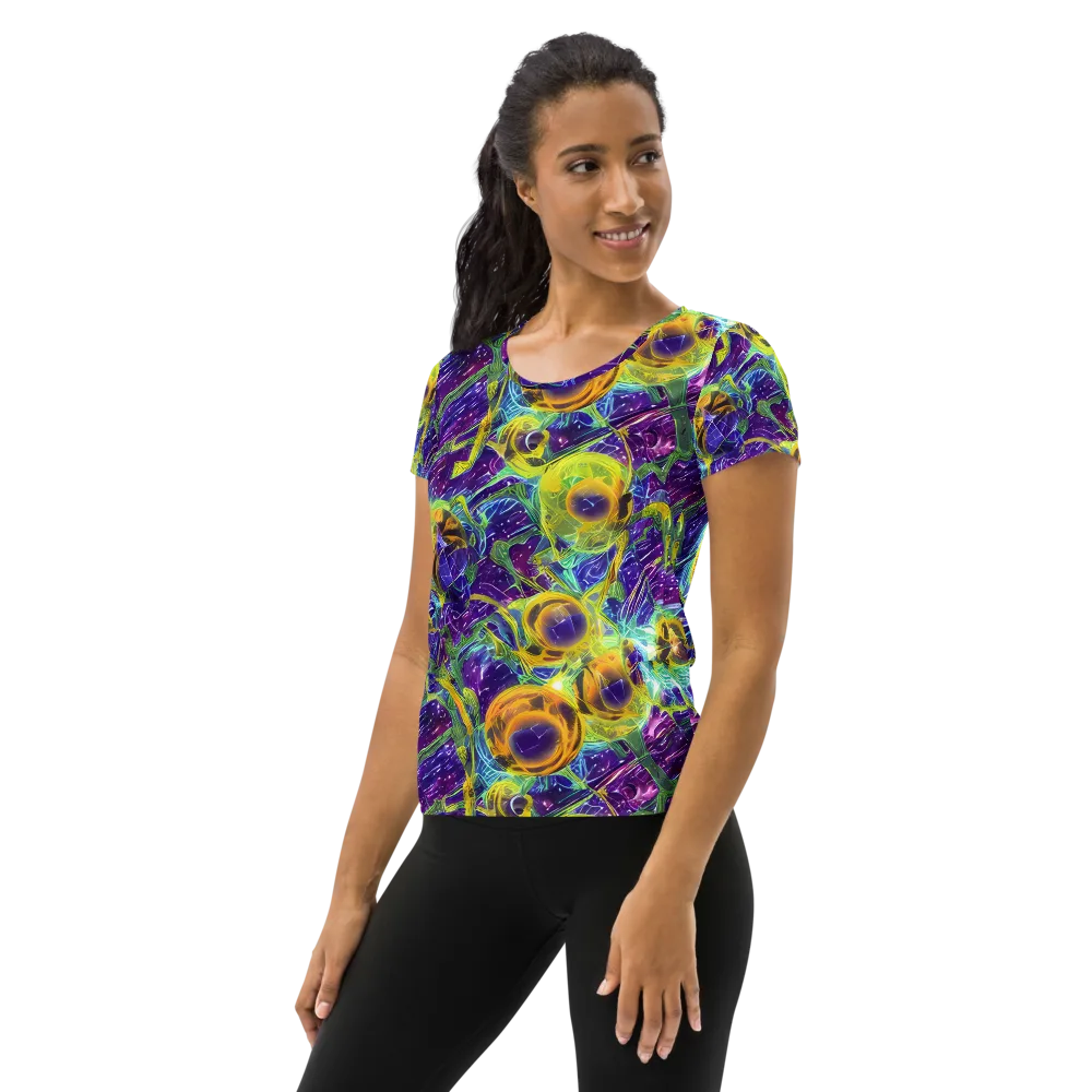 Electric Nectar on Women's Athletic T-Shirt — Left