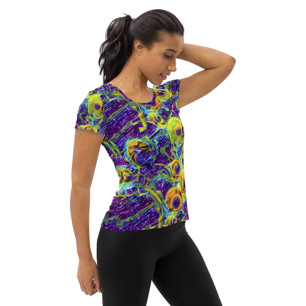 Electric Nectar on Women's Athletic T-Shirt — Right