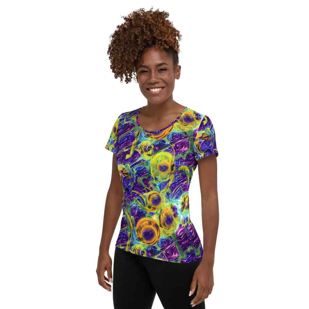 Electric Nectar on Women's Athletic T-Shirt — Left