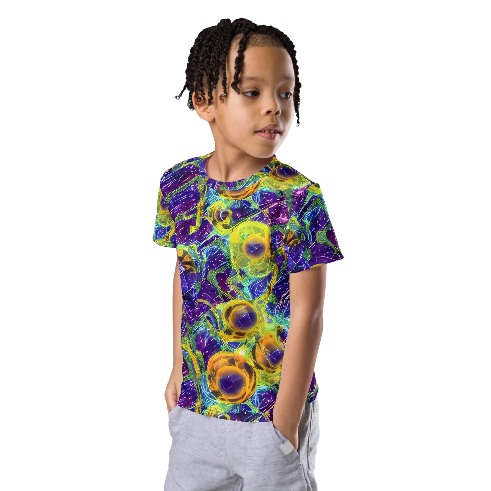 Electric Nectar on Kids Crew Neck T-Shirt — Left Front