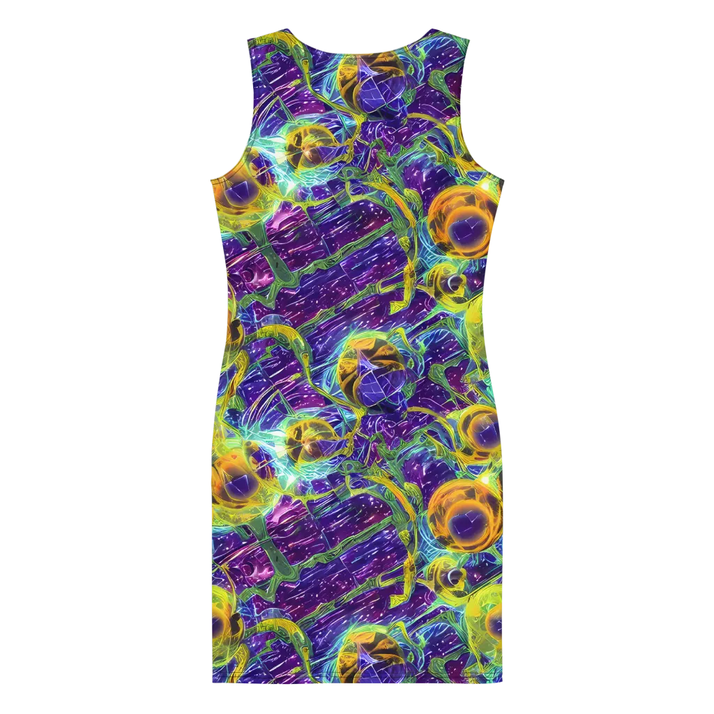 Electric Nectar on Bodycon Dress — Back