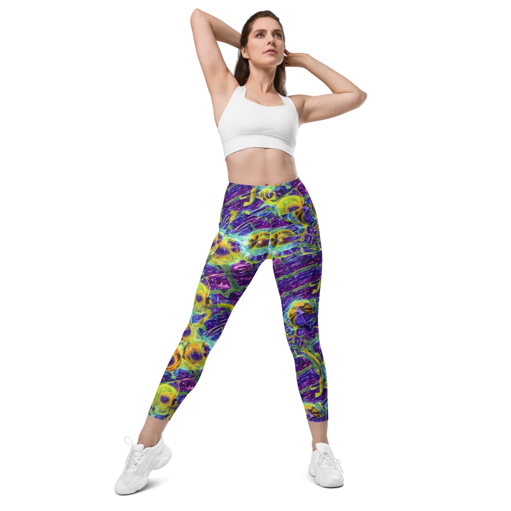 Electric Nectar on Leggings with Pockets — Front