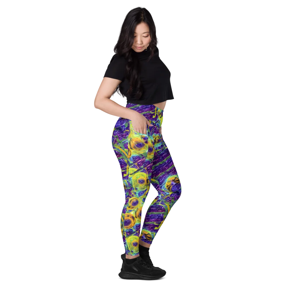 Electric Nectar on Leggings with Pockets — Right