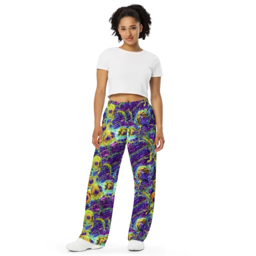 Electric Nectar on a Wide-Leg Pants