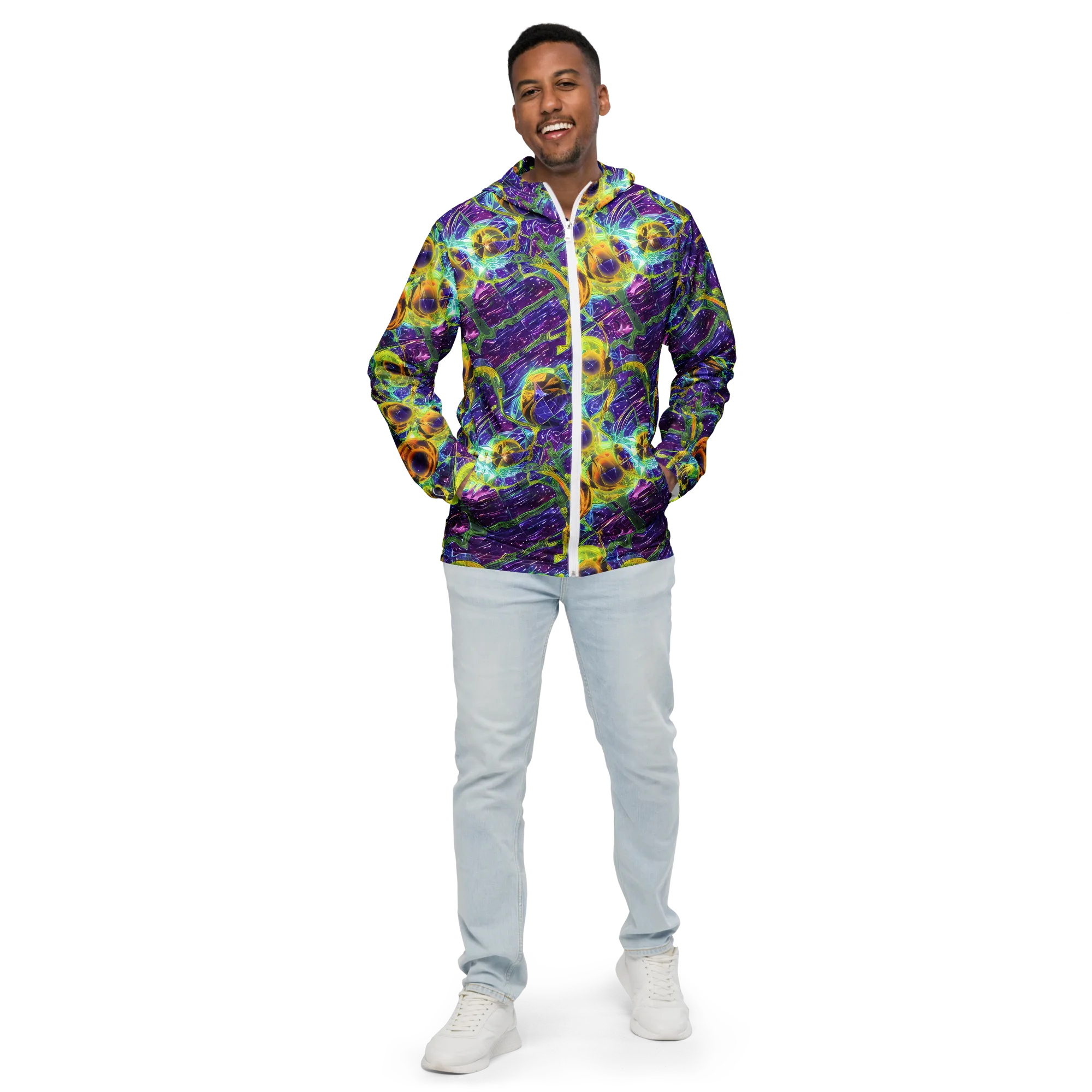 Electric Nectar on Men's Windbreaker — Front