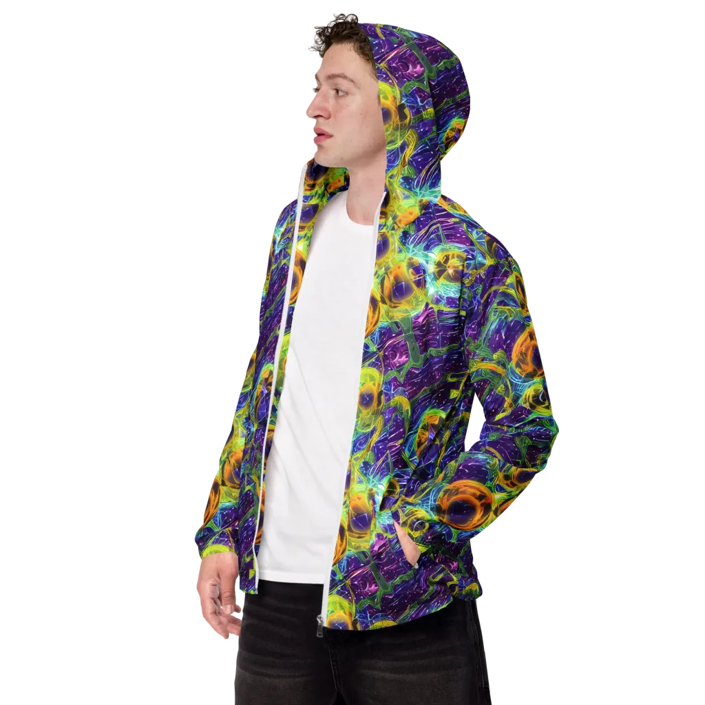 Electric Nectar on Men's Windbreaker — Left Front
