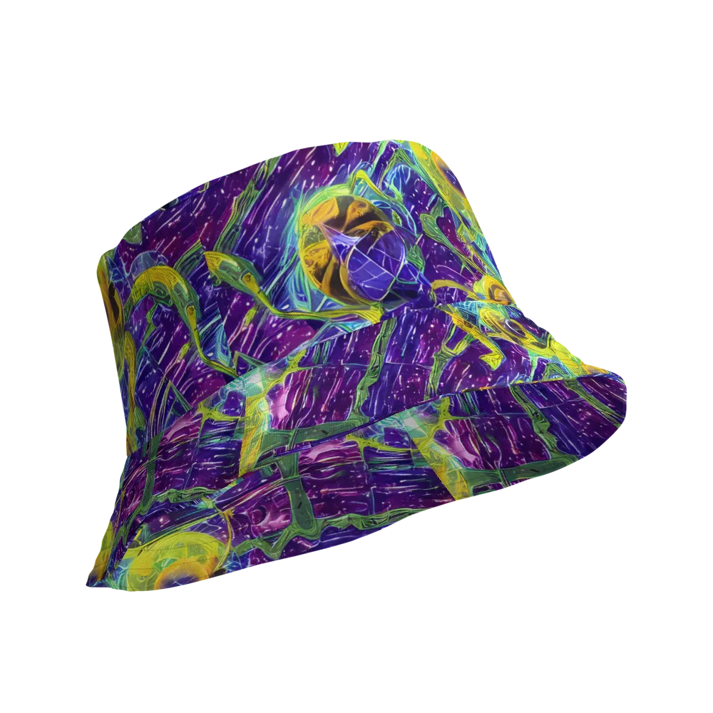 Electric Nectar on Reversible Bucket Hat — Product details Outside