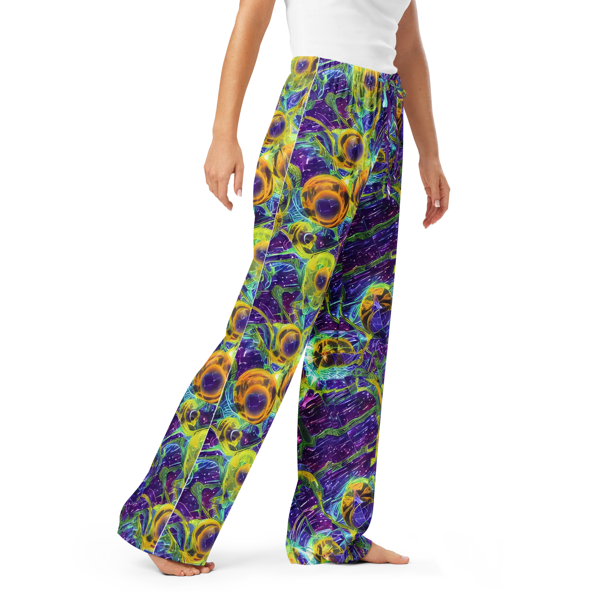 Electric Nectar on Women's Pajama Pants — Right Front