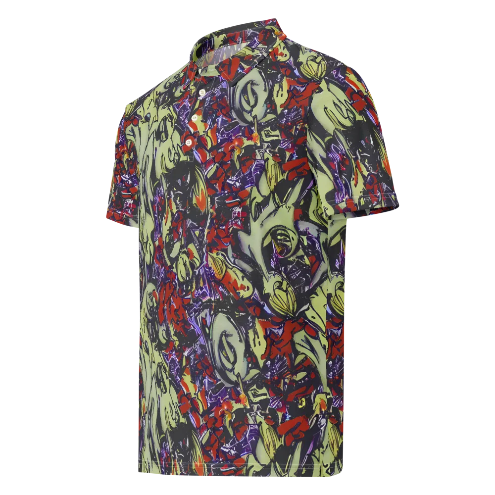 Molten Sketch on Men's Slim Fit Polo Shirt — Left Front
