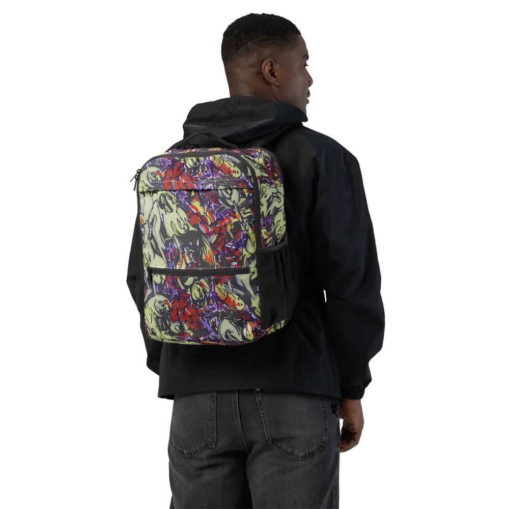 Molten Sketch on Utility Backpack — Back