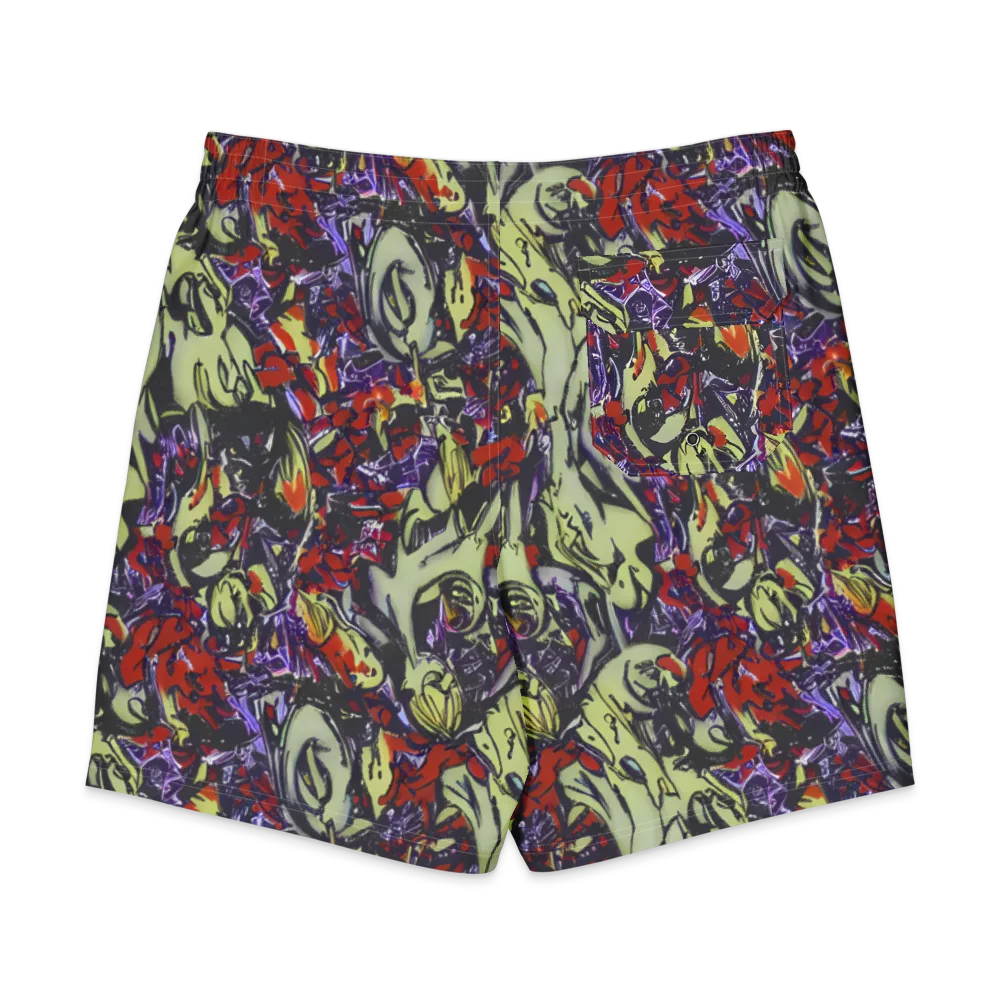 Molten Sketch on Men's Board Shorts — Back