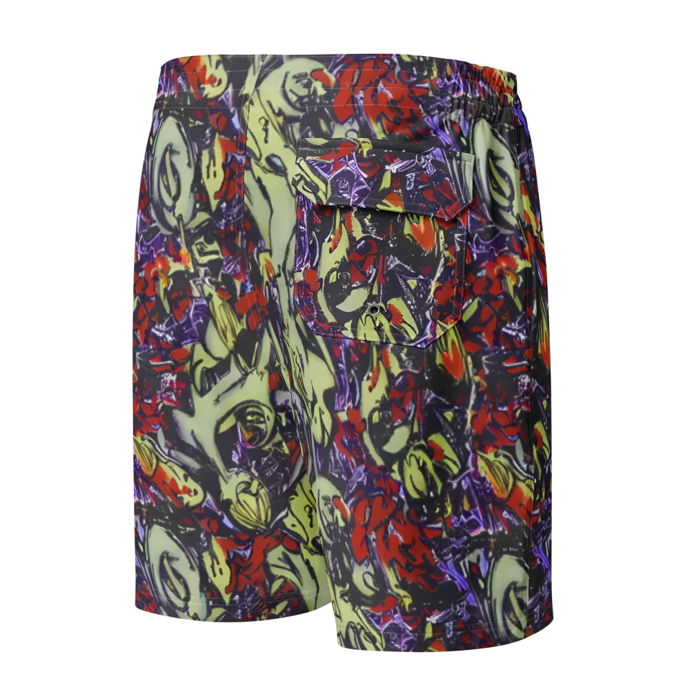 Molten Sketch on Men's Board Shorts — Back