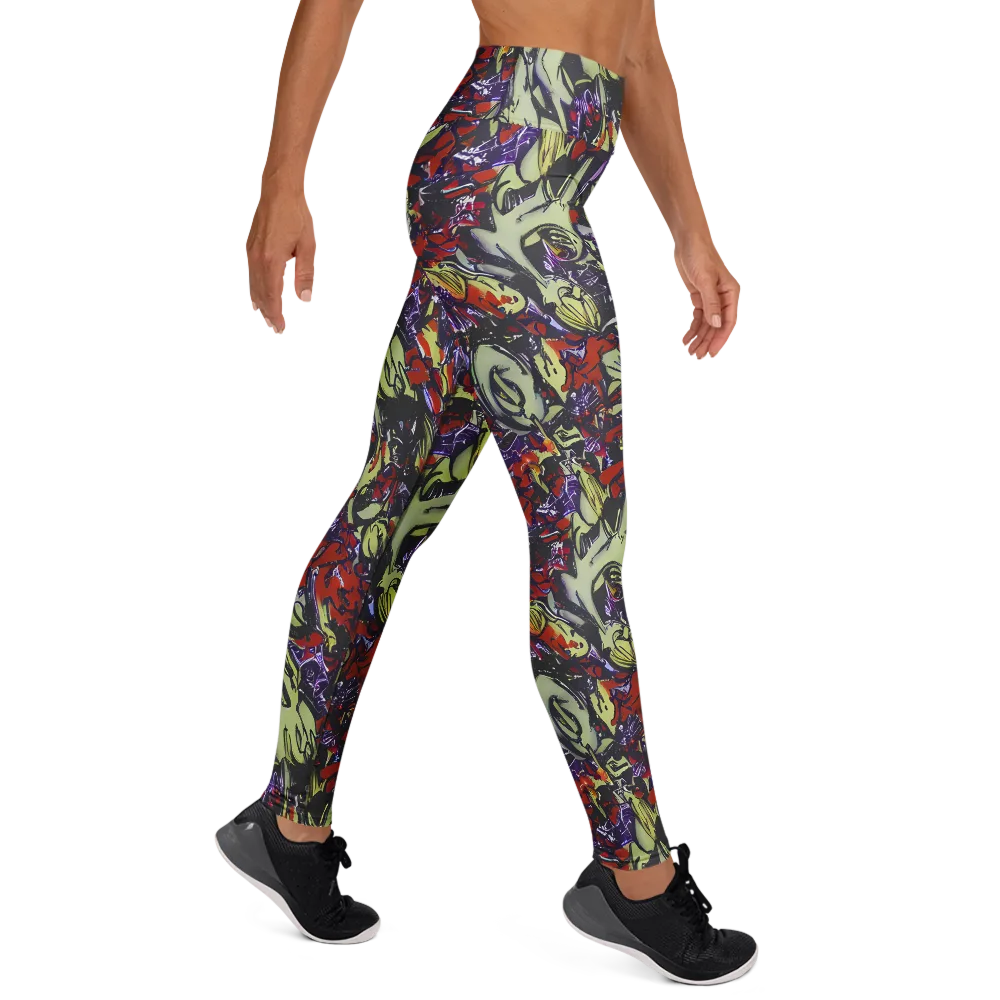 Molten Sketch on Yoga Leggings — Right