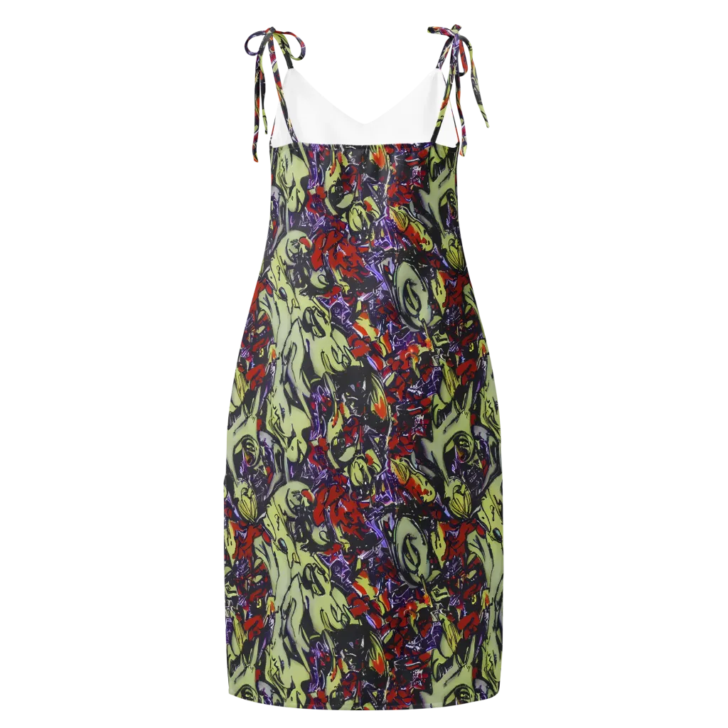 Molten Sketch on Slip Dress — Back