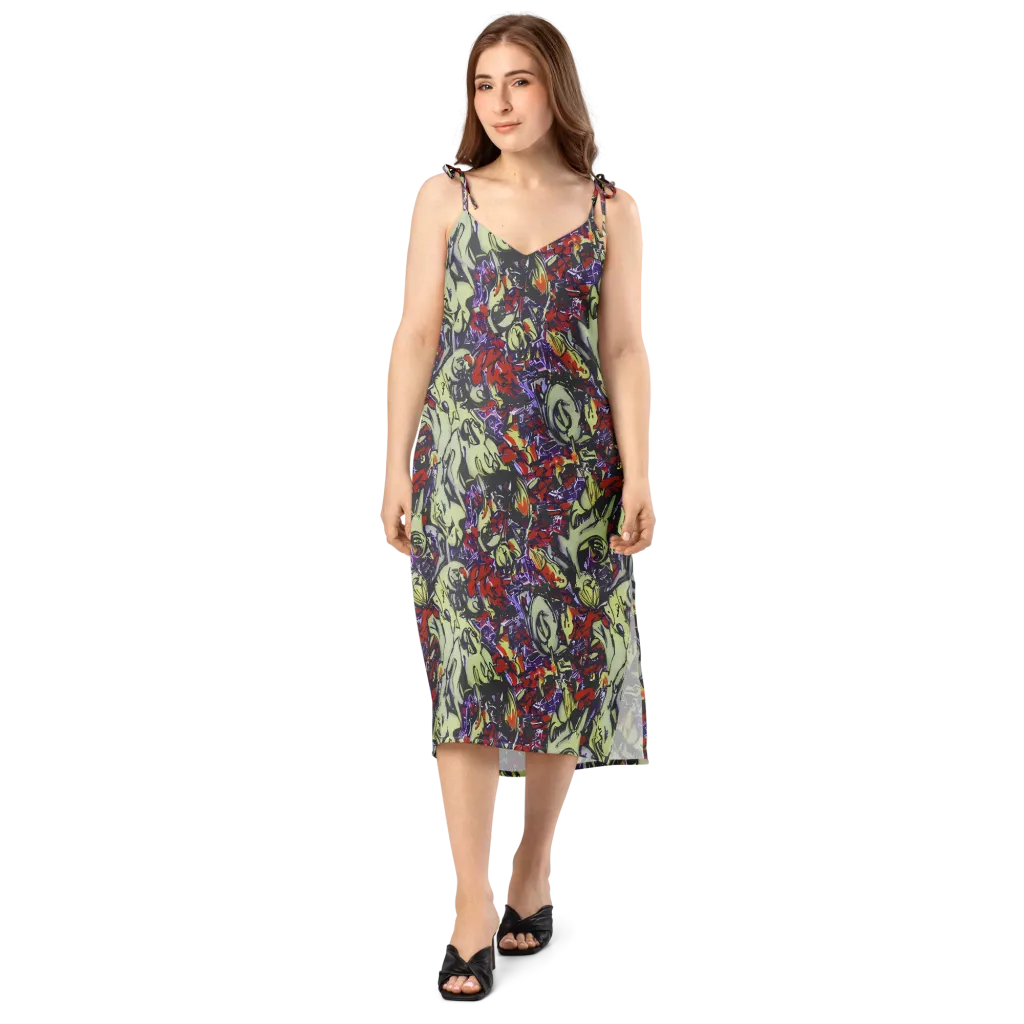 Molten Sketch on Slip Dress — Front