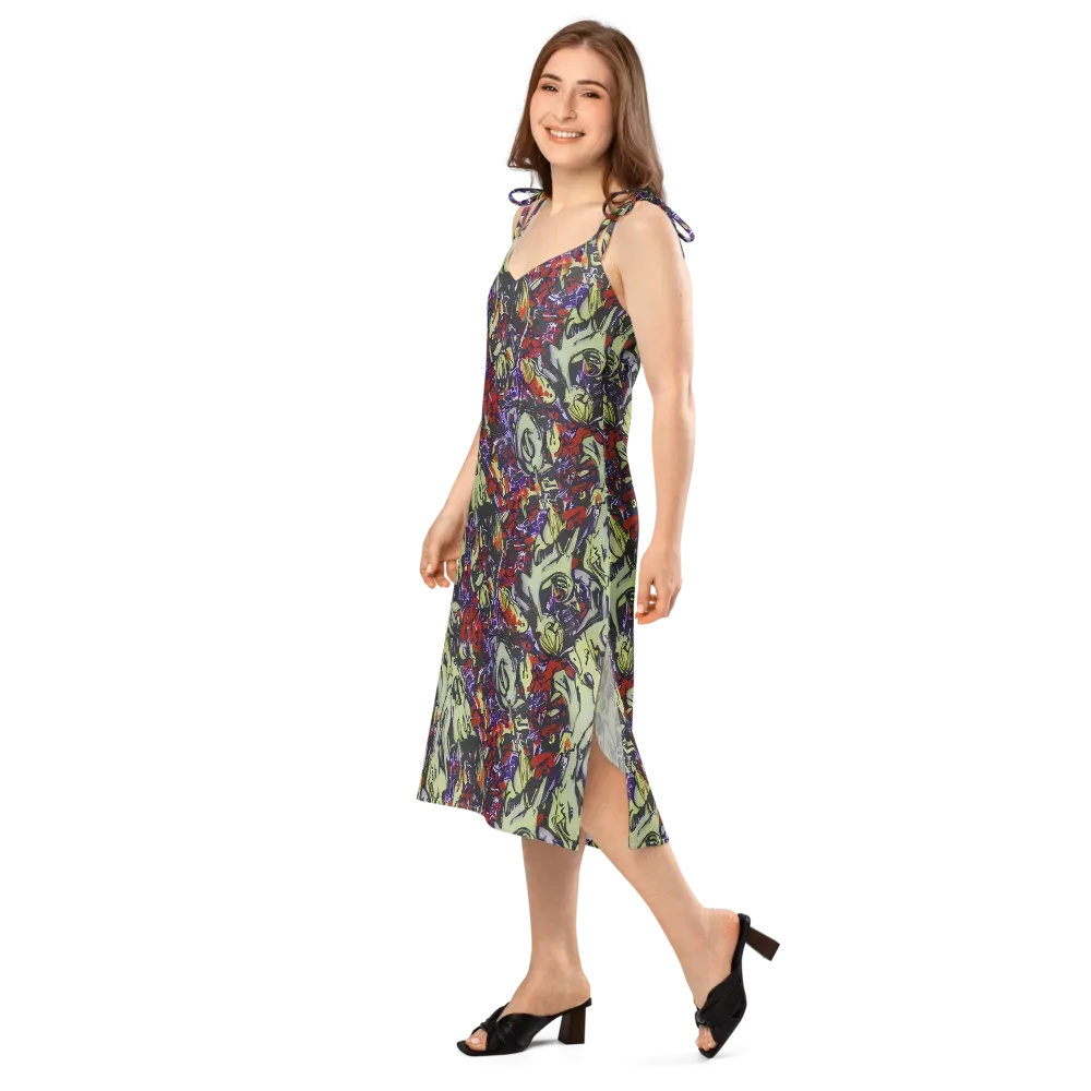 Molten Sketch on Slip Dress — Left Front