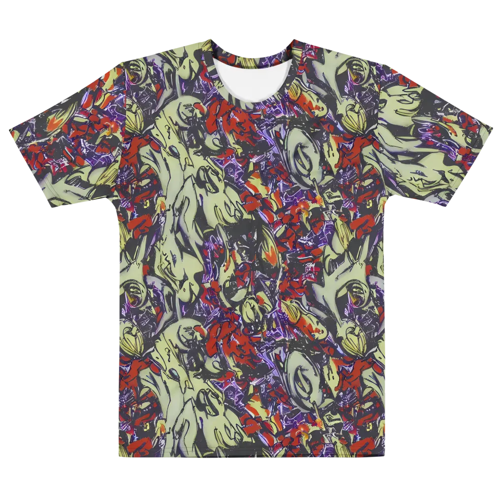 Molten Sketch on Men's Cotton Crew Neck T-Shirt — Front
