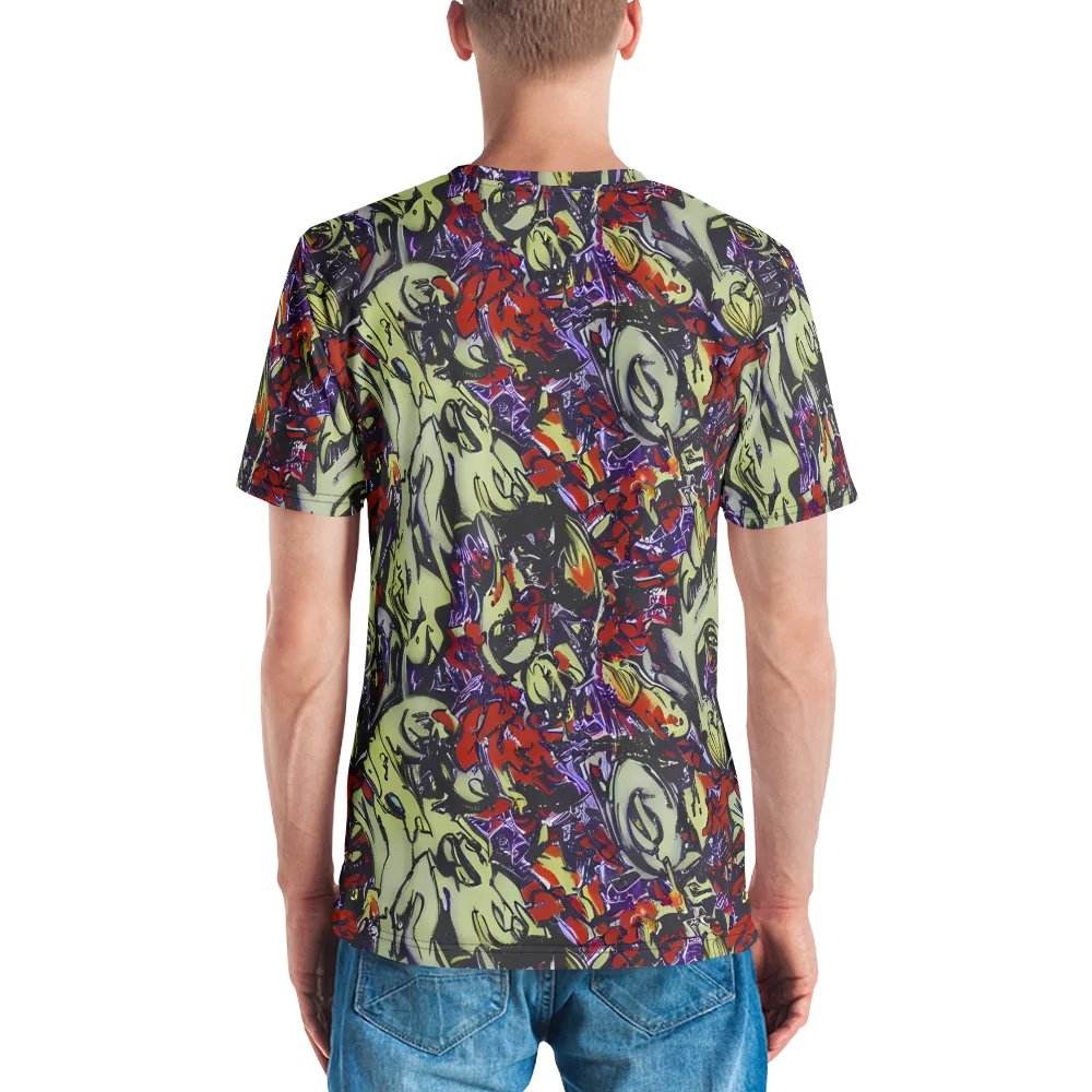 Molten Sketch on Men's Crew Neck T-Shirt — Back