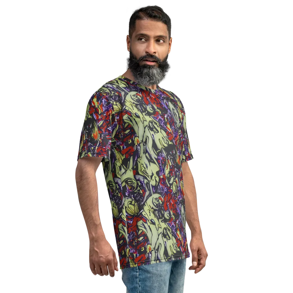 Molten Sketch on Men's Crew Neck T-Shirt — Right
