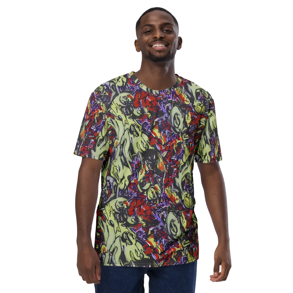 Molten Sketch on Men's Crew Neck T-Shirt — Front