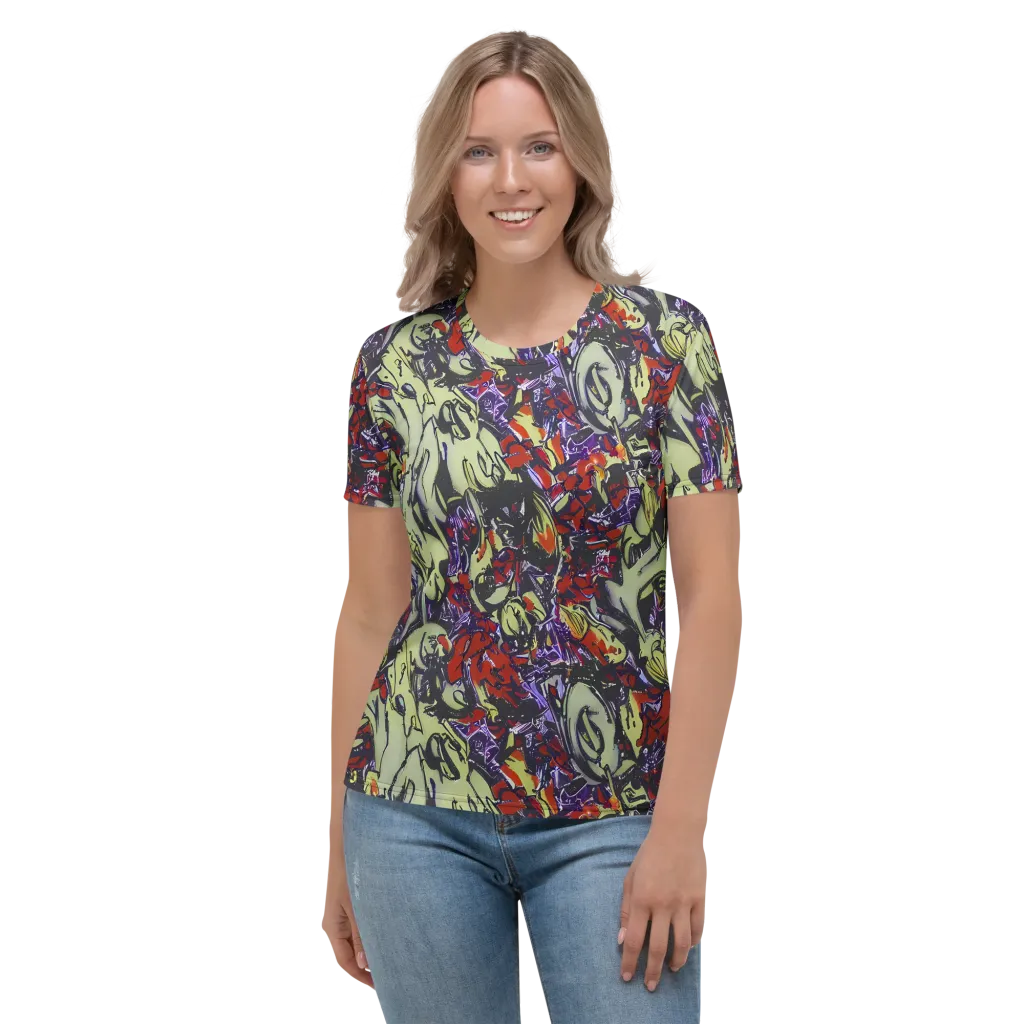 Molten Sketch on Women's Crew Neck T-Shirt — Front