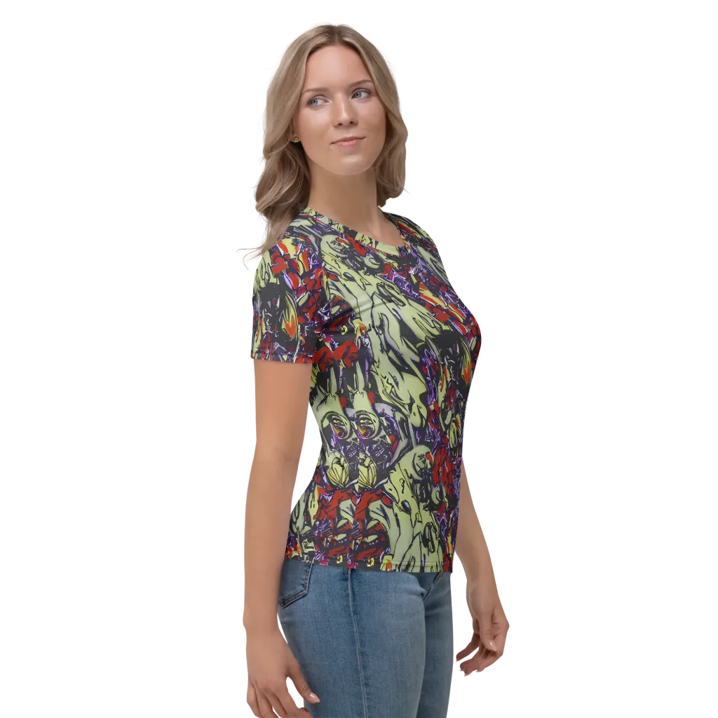 Molten Sketch on Women's Crew Neck T-Shirt — Right