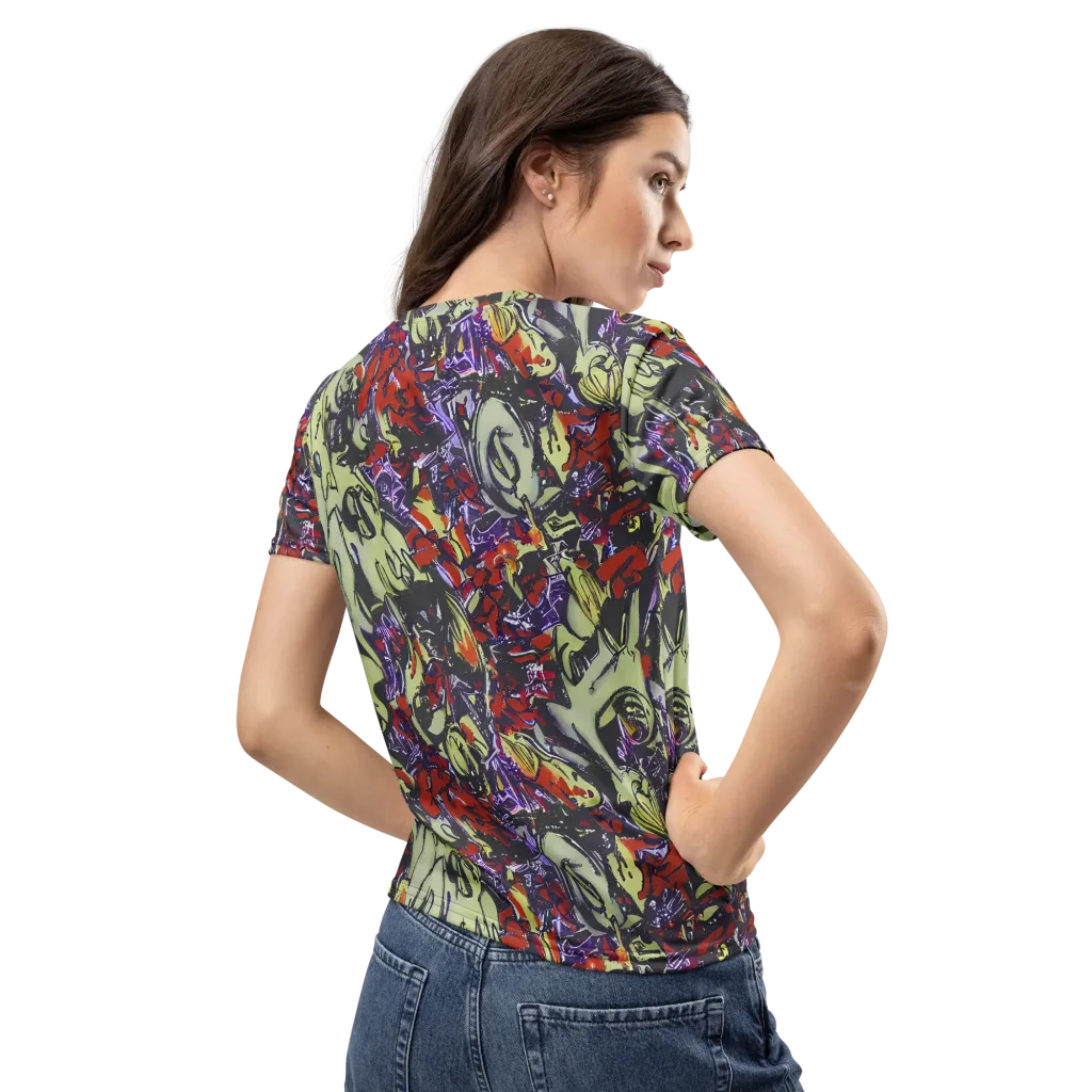 Molten Sketch on Women's Crew Neck T-Shirt — Back