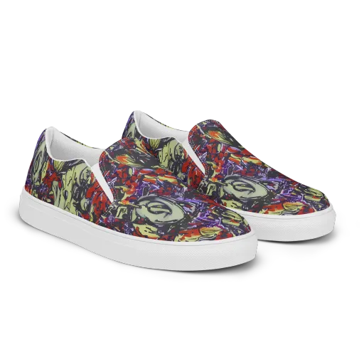 Molten Sketch on a Men's Slip-On Canvas Shoes