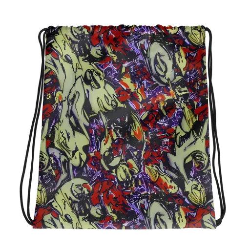 Molten Sketch on a Drawstring Bag
