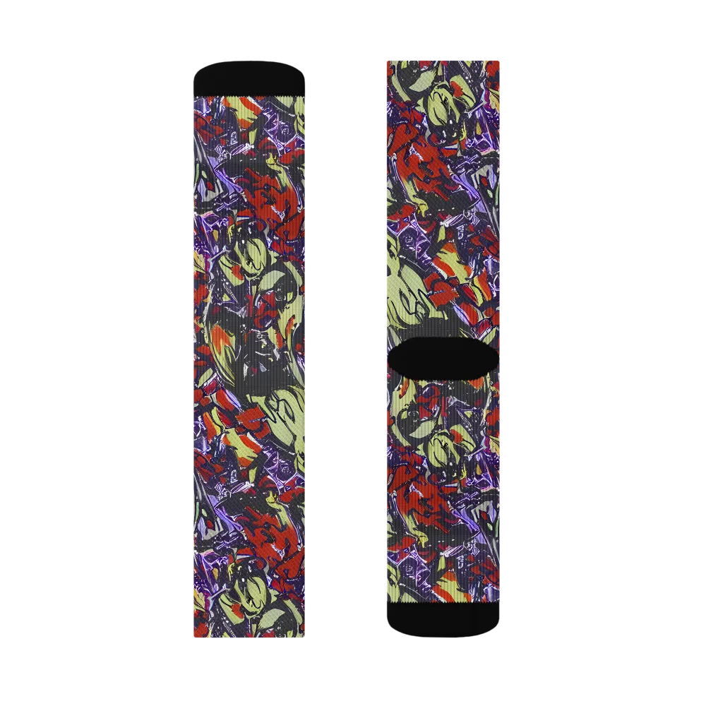 Molten Sketch on Socks — Left Sock