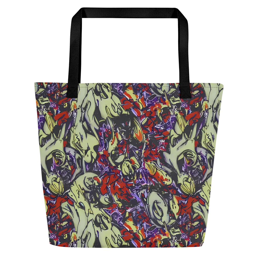 Molten Sketch on Large Tote Bag W/ Pocket — Front