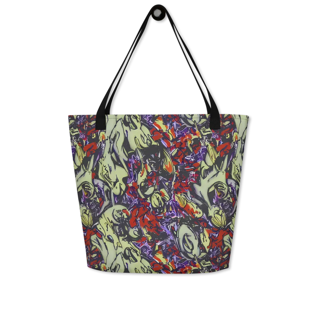 Molten Sketch on Large Tote Bag W/ Pocket — Front