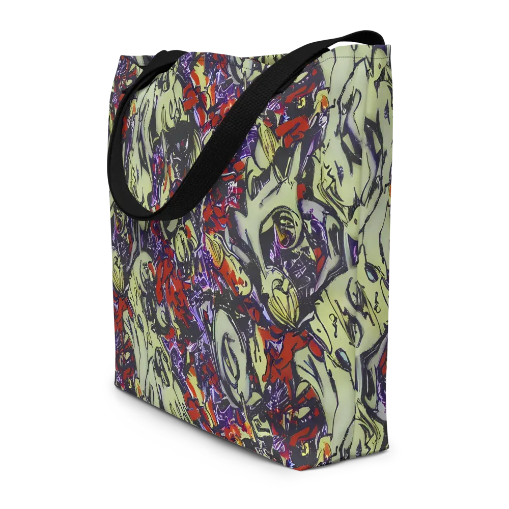 Molten Sketch on Large Tote Bag W/ Pocket — Front