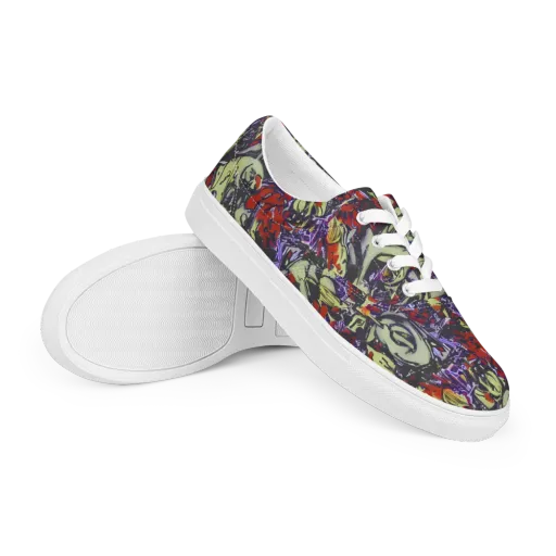 Molten Sketch on a Men's Lace-Up Canvas Shoes