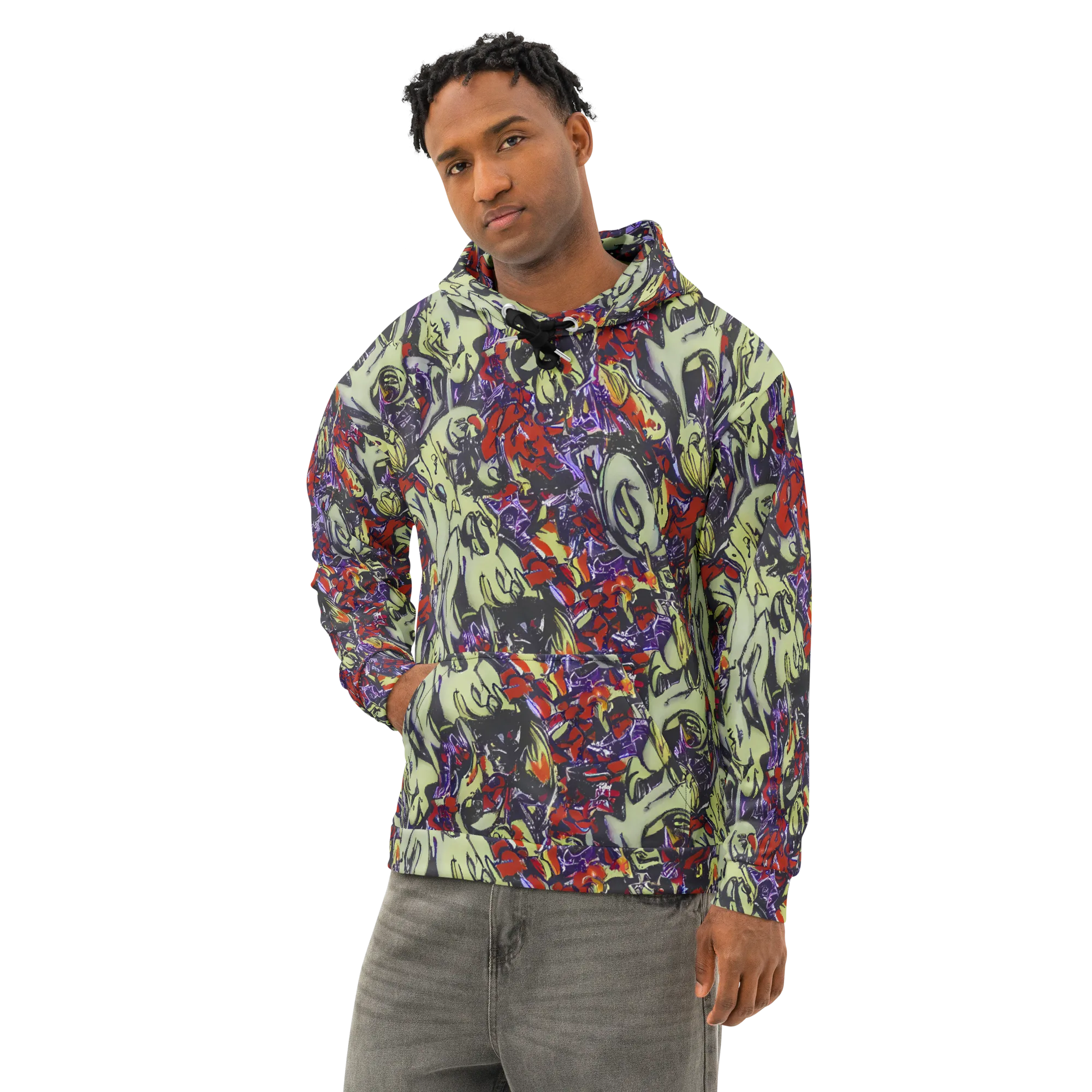 Molten Sketch on Cotton Hoodie — Left Front
