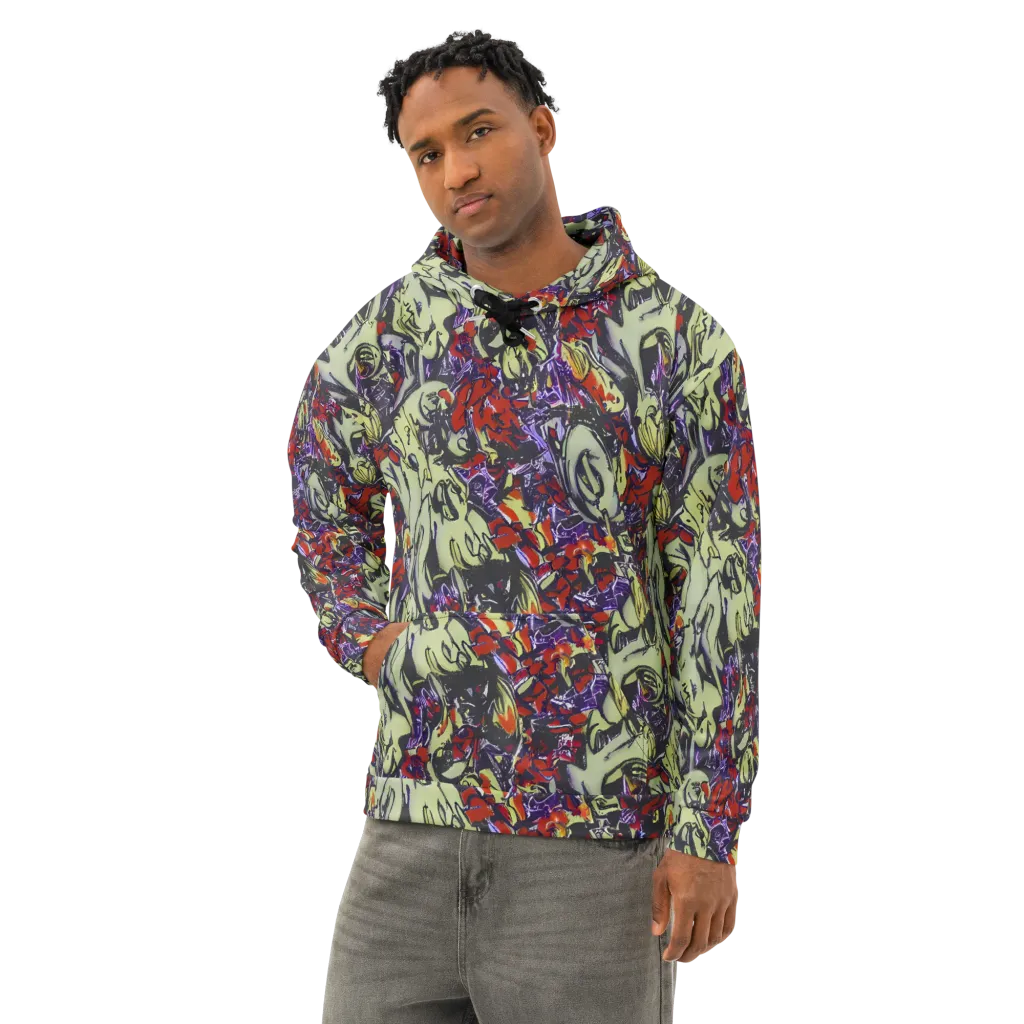 Molten Sketch on Cotton Hoodie — Left Front