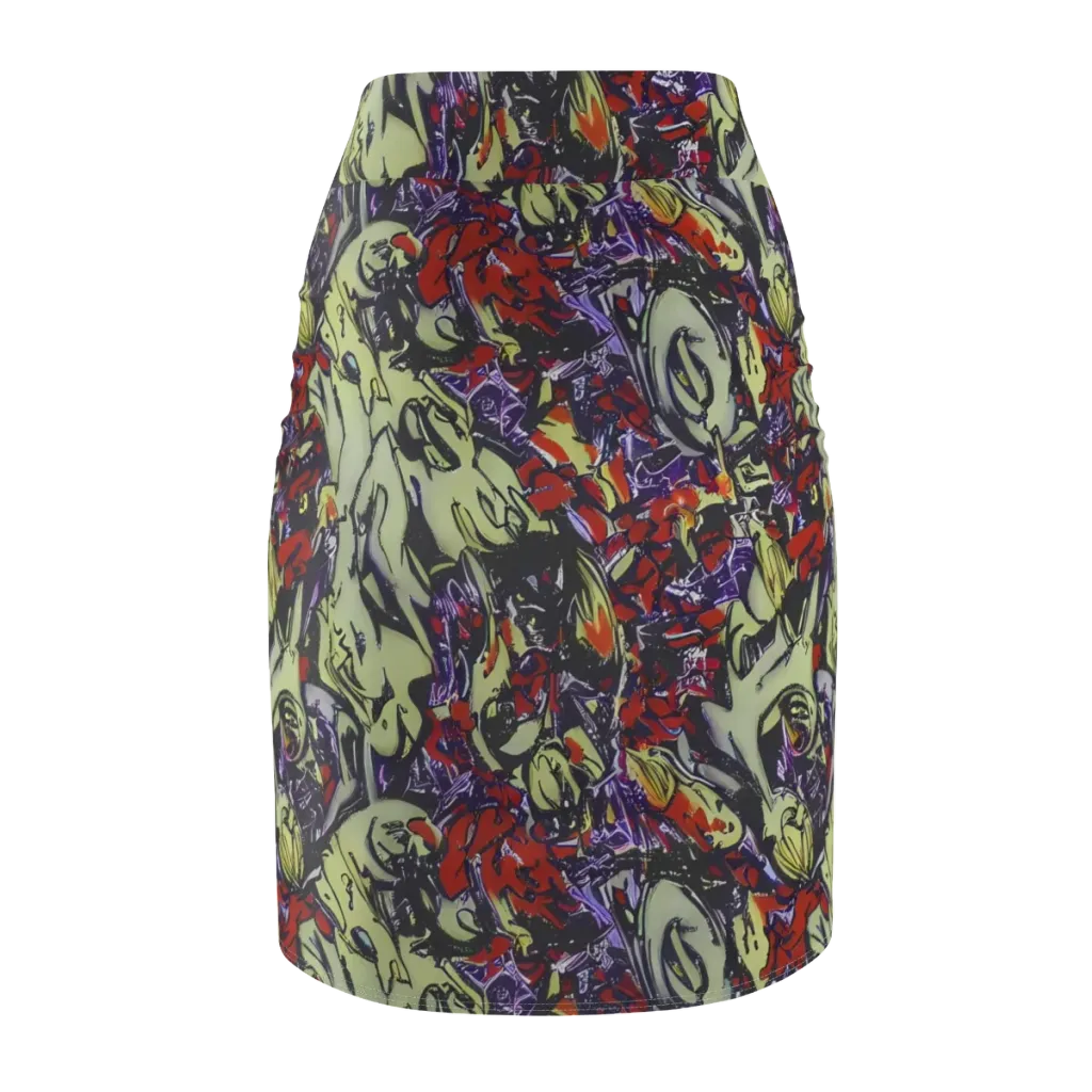 Molten Sketch on Pencil Skirt — Back
