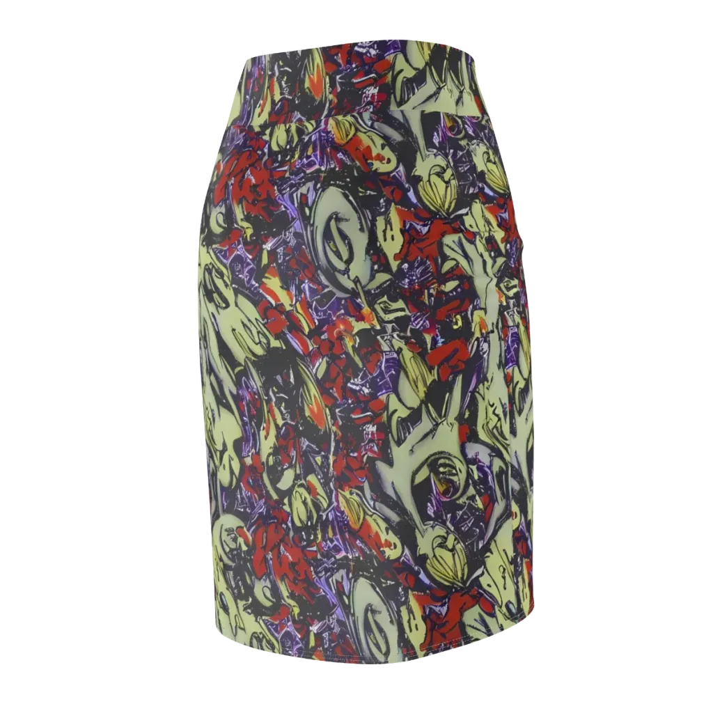 Molten Sketch on Pencil Skirt — Back Side