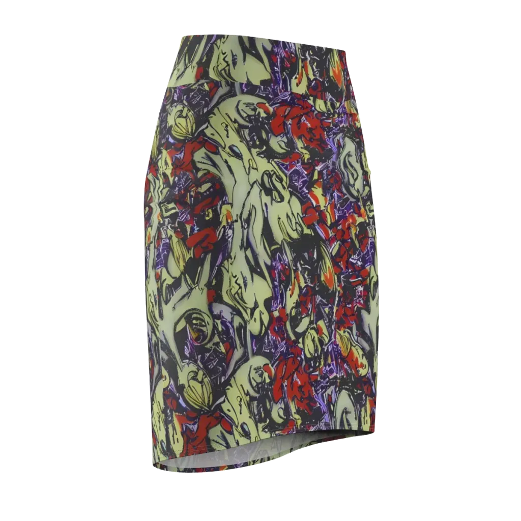 Molten Sketch on Pencil Skirt — Front Side