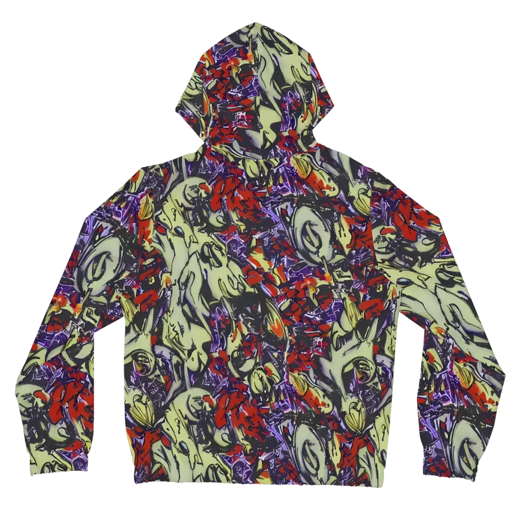 Molten Sketch on Women's Full-Zip Hoodie — Back