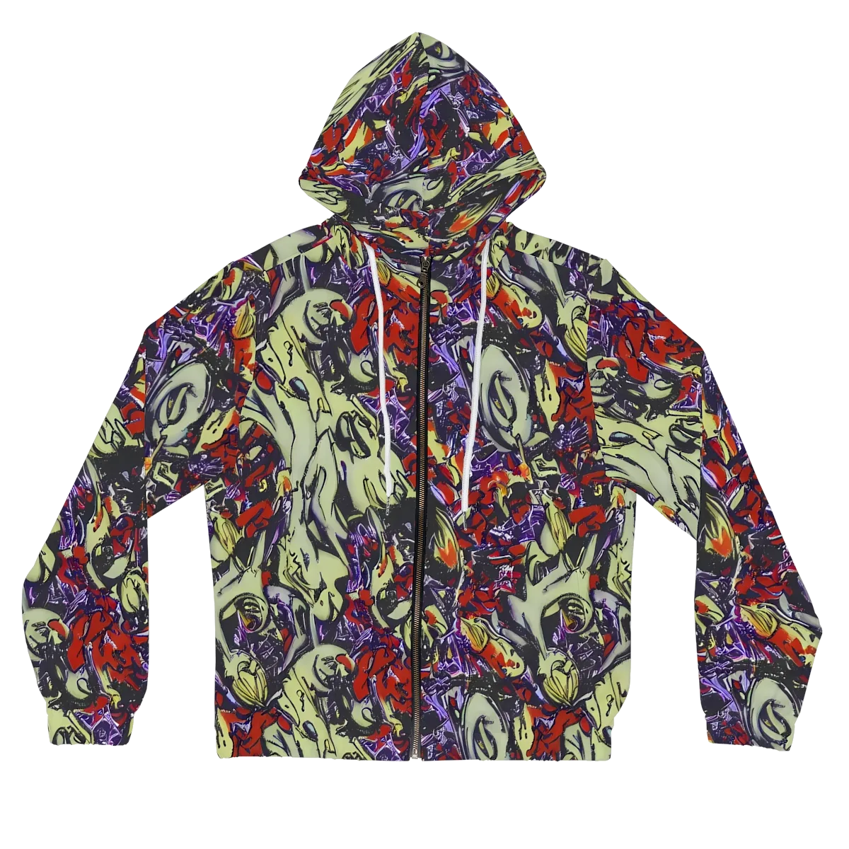 Molten Sketch on Women's Full-Zip Hoodie — Front