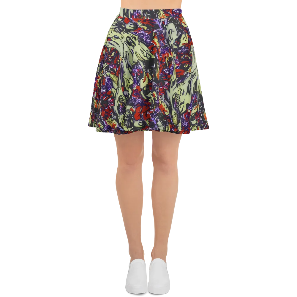 Molten Sketch on Skater Skirt — Front