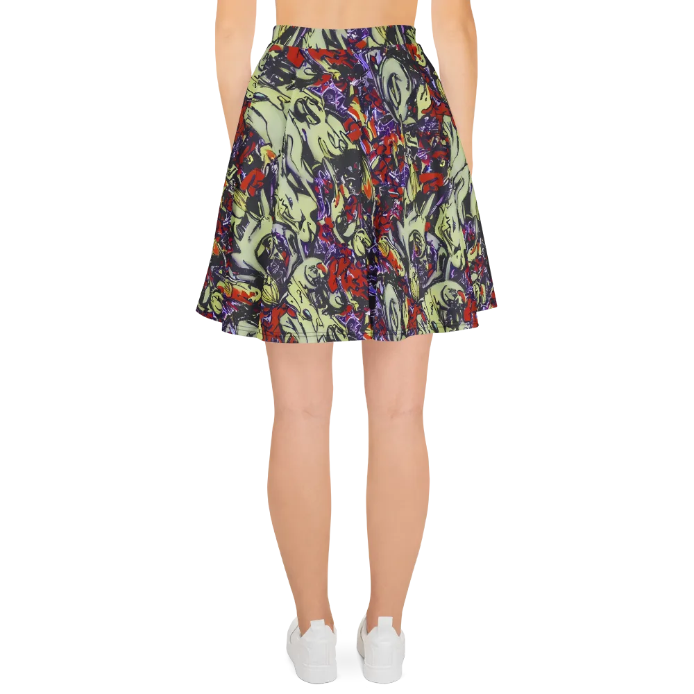 Molten Sketch on Skater Skirt — Back