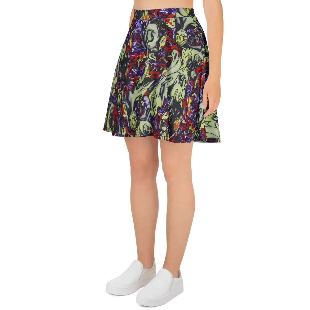 Molten Sketch on Skater Skirt — Left