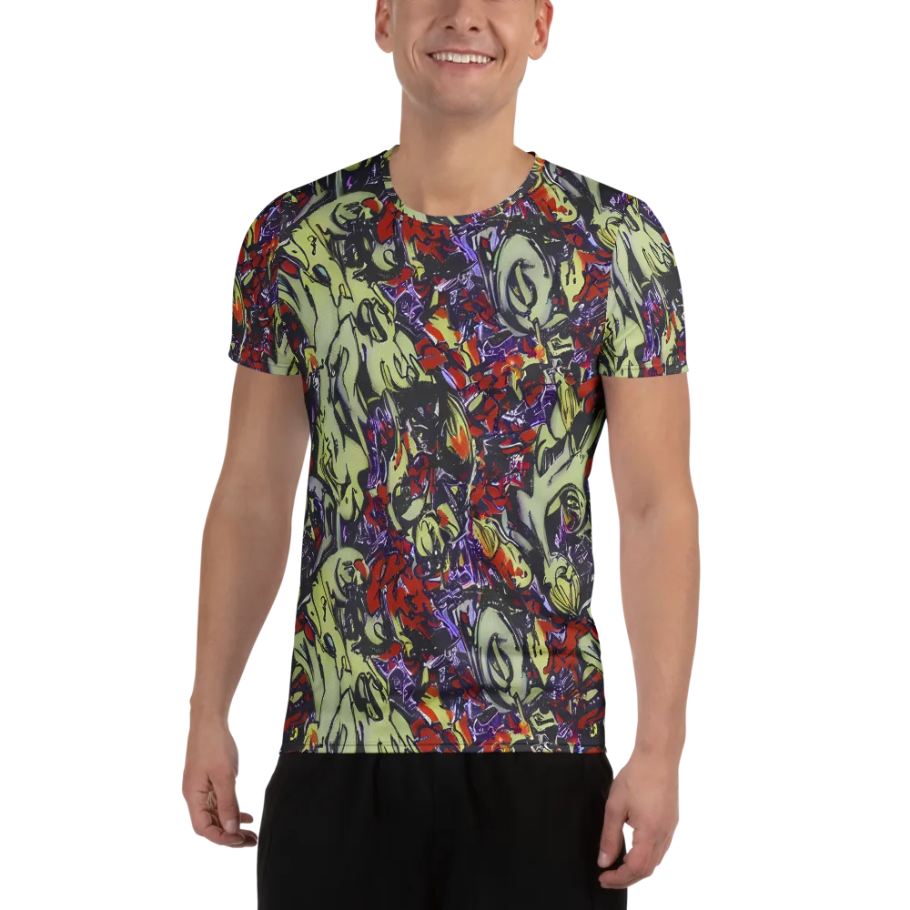 Molten Sketch on Men's Athletic T-Shirt — Front