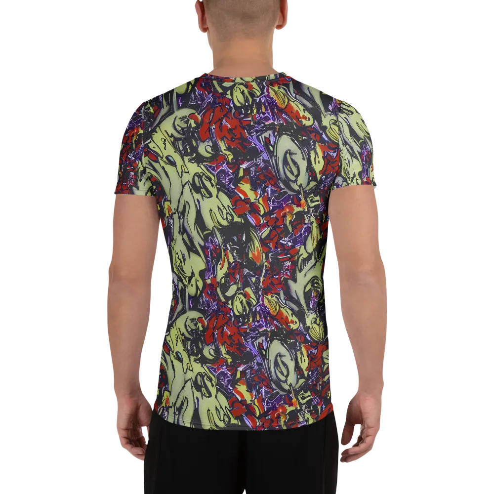 Molten Sketch on Men's Athletic T-Shirt — Back
