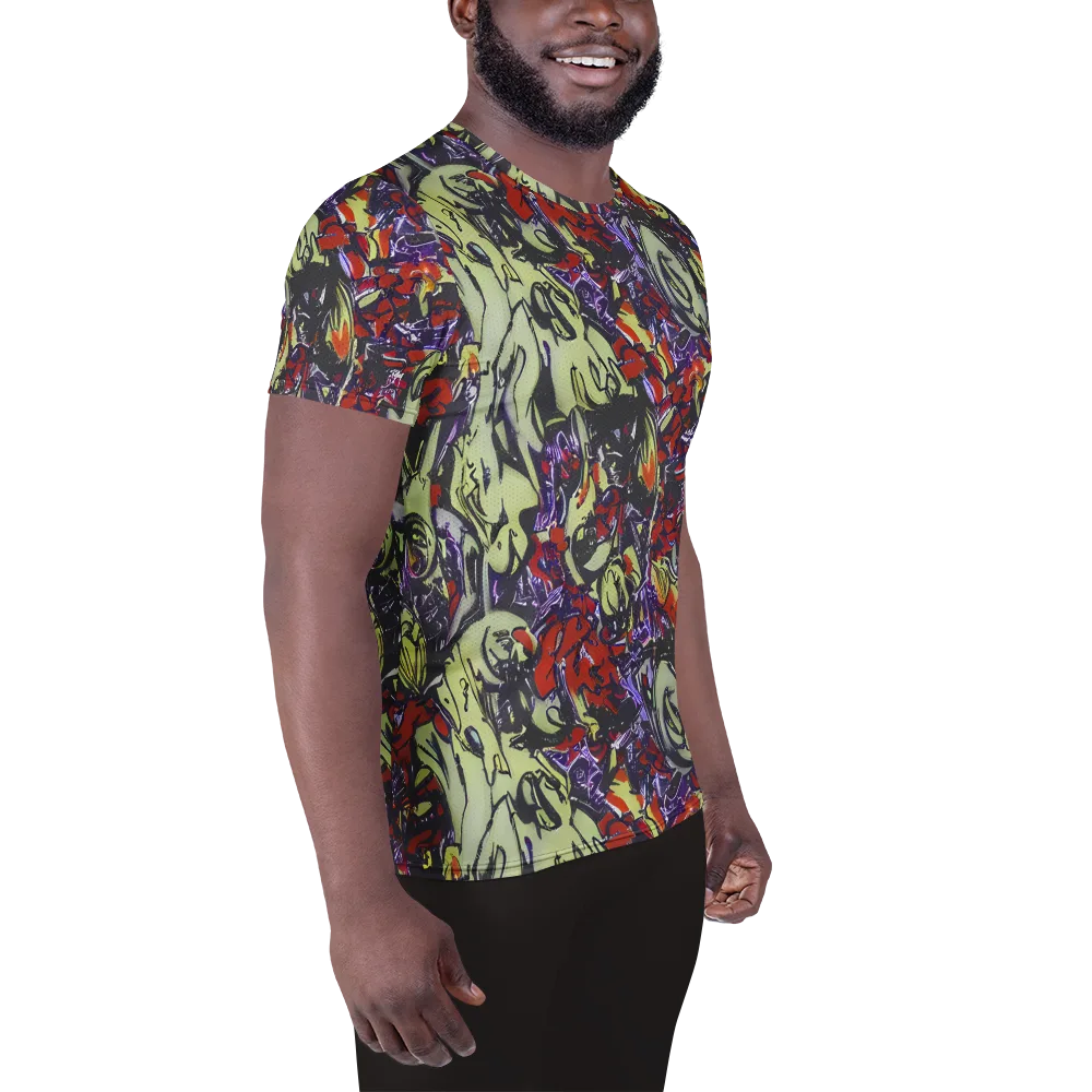 Molten Sketch on Men's Athletic T-Shirt — Right